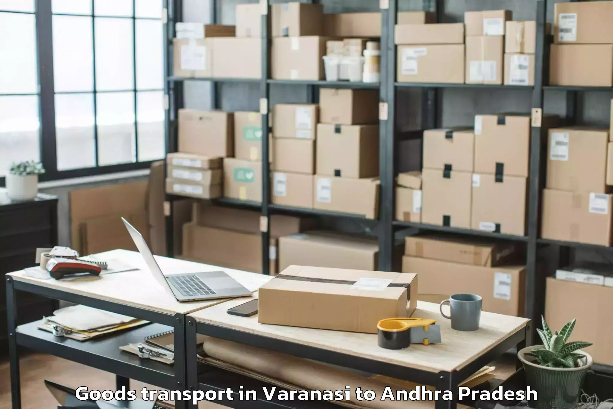 Discover Varanasi to Chittamuru Goods Transport